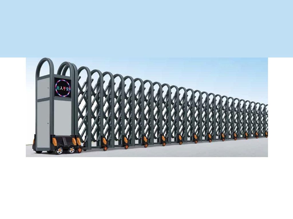 Electric retractable gate in aluminum alloy, 1600mm height