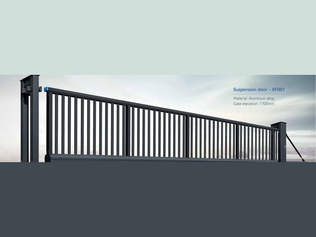 Industrial suspended aluminum gate XF001, 1700mm height