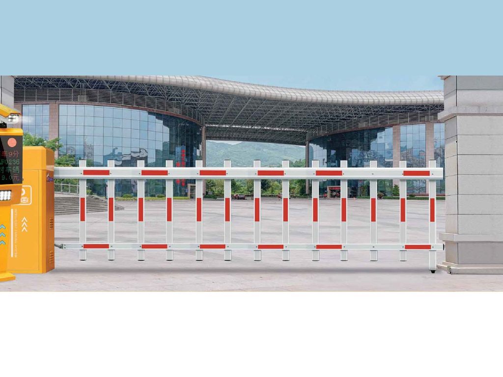 License plate recognition terminal installed at a parking entrance