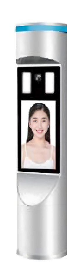 Face recognition terminal with camera and display screen